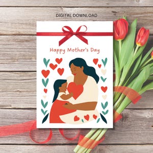 printable Mother&#39;s Day card / Mother&#39;s Day / greeting card / DIY card / gift card / celebration / Mother&#39;s Day theme