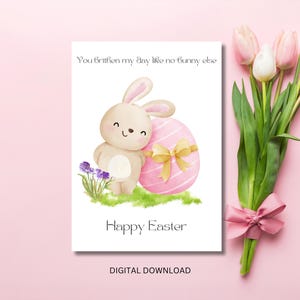 printable Easter greeting card / happy Easter / print at home card / card for family / Easter celebration / greeting card
