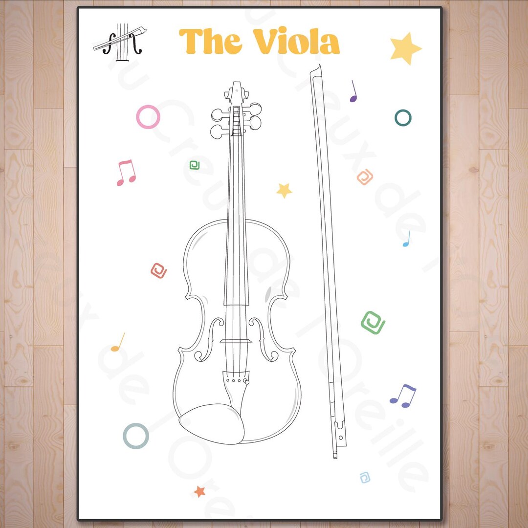 Viola Educational Sheet | Printable PDF | JPG | PNG | Musical ...