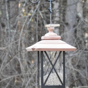 Hängendes hölzernes im Freienvogelfutterhaus | Vogelhaus aus Holz | Vogelfutterhäuschen | hängendes Vogelhäuschen | Geschenk für Vogelliebhaber | im Freiendekor