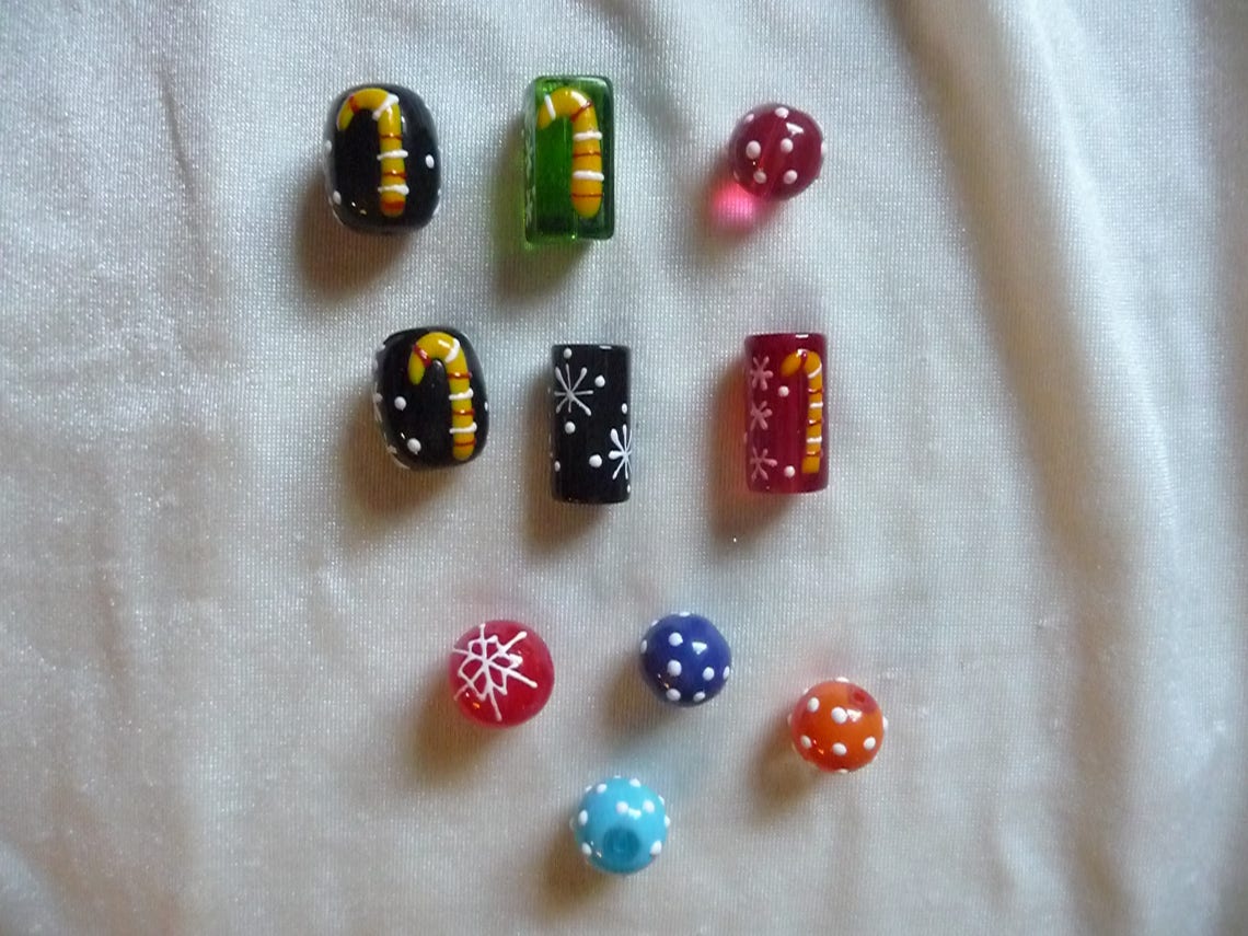 SALE Bead Glass Epoxy Multicolored 1014mm Round 18x14mm Etsy UK