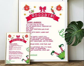 Bewerkbare afscheidsbrief elfen | Afscheidsbericht kerst (canva)