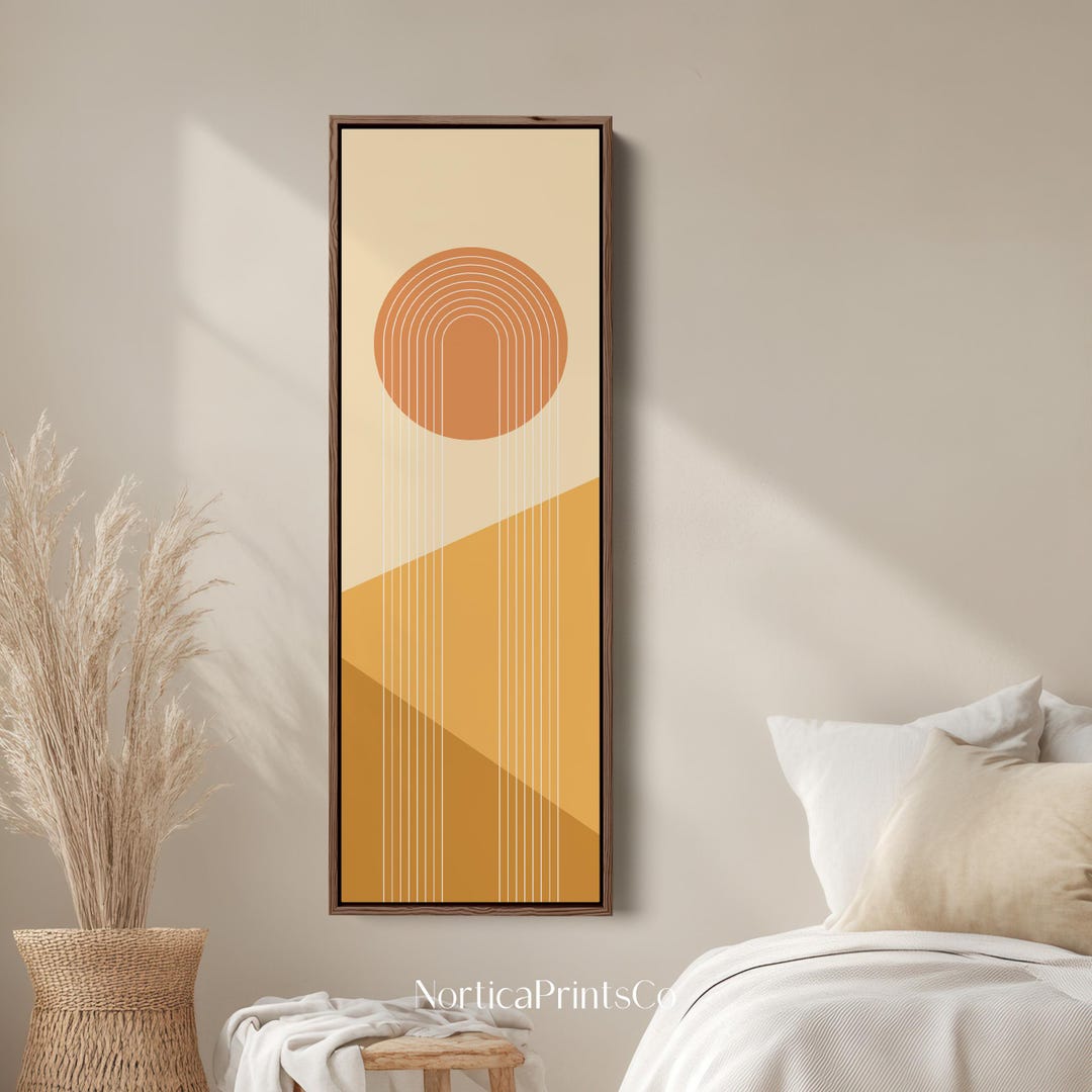 Boho Arch Sunset Print, Mid Century Modern Geometric Wall Art ...
