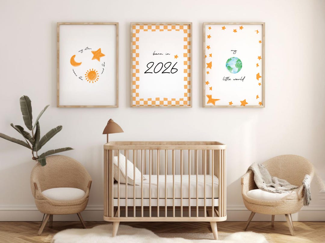 2026 Nursery Wall Art Set | Neutral Baby Room Decor - Etsy