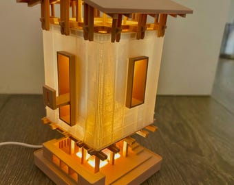 3D gedruckte architektonische Gebäudelampe - einzigartige moderne Wohnkultur-Beleuchtung