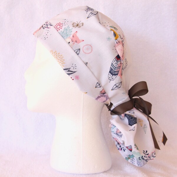 Surgical PonyTail Scrub Hats, Scrub Cap, Scrub Hats, Womens Scrub Cap, Grey, Modern, Scrub hats for women, scrub caps, scrub hat
