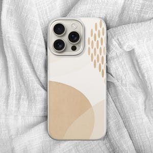 Custodia per telefono beige minimalista per iPhone 16 Pro Max 16 Plus 15 14 13 12 11 XS XR Samsung S25 S24 S23 FE A55 A35 A15 Pixel 9 8 Pro 7 7A