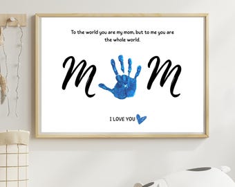 Personalized Handprint Gift for Mom: DIY Keepsake (Canva Digital Download)