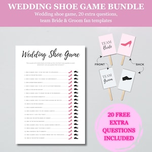 Wedding Shoe Game Template Bundle, Bridal Shower Games, Engagement Party Game, Couples Shower Games, Wedding Shower Game, Bridal Shower Game