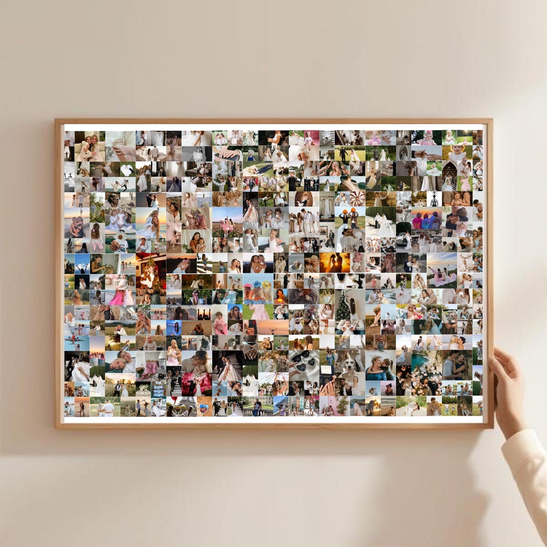 Simple Photo Collage Design 308-photo Collage Template, Minimalist Grid Design (digital Download ...