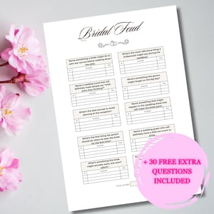 Bridal Feud Game, Printable Bridal Shower Feud, Editable Bridal Family Feud, Bridal Shower Games, Couples Shower Games, Bachelorette Party