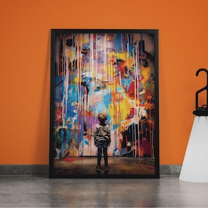 Modern Pop Art Canvas Print: Framed Urban Graffiti Wall Decor