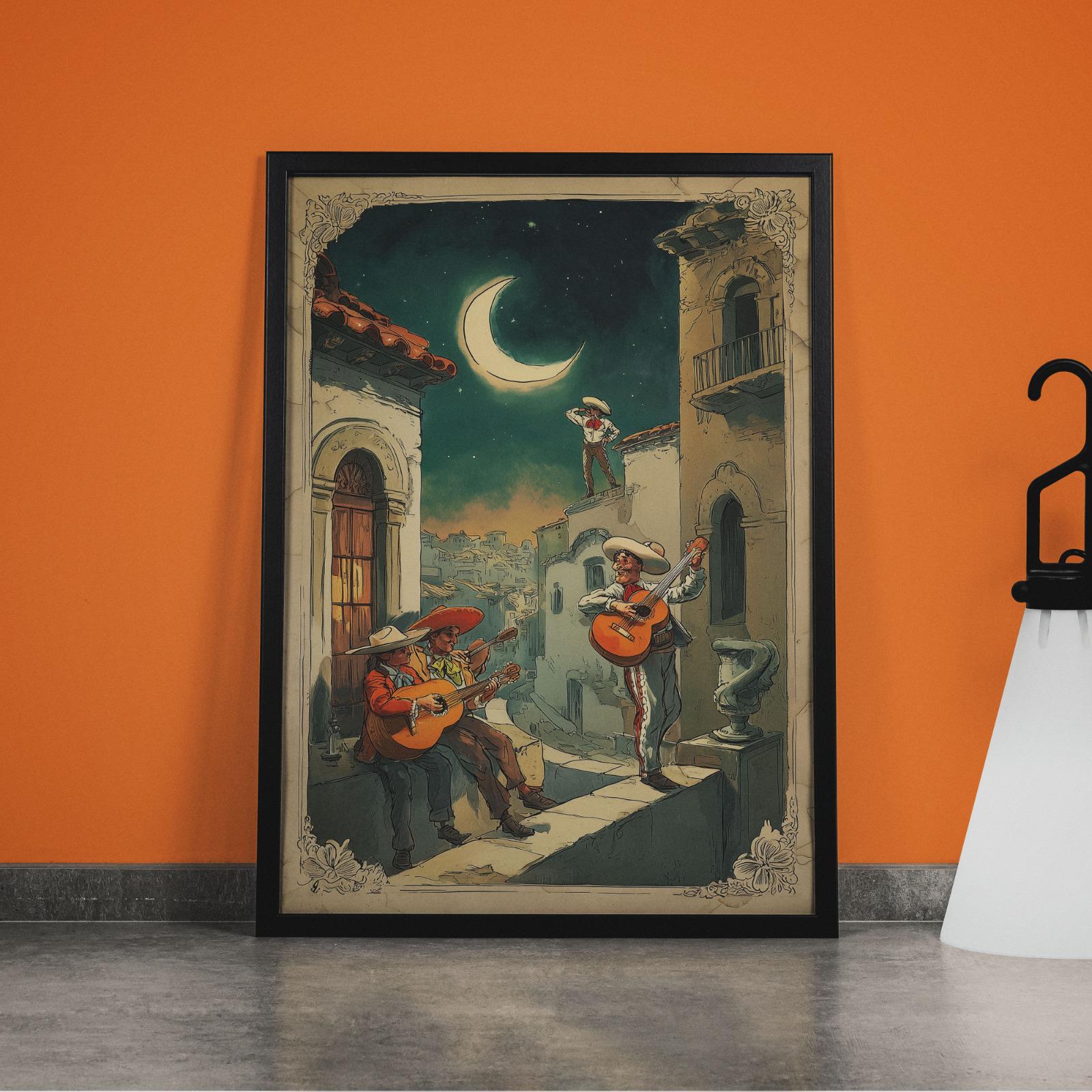 Mexican Wall Art: Latin Romance, Mariachi Watercolor Print - Etsy