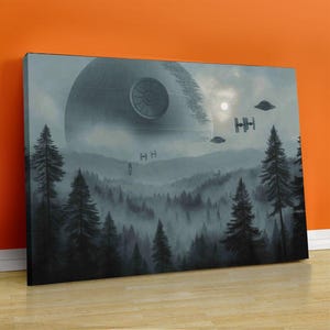 Endor Canvas Wall Art: Sci-Fi Movie Decor, Wars Fan Gift