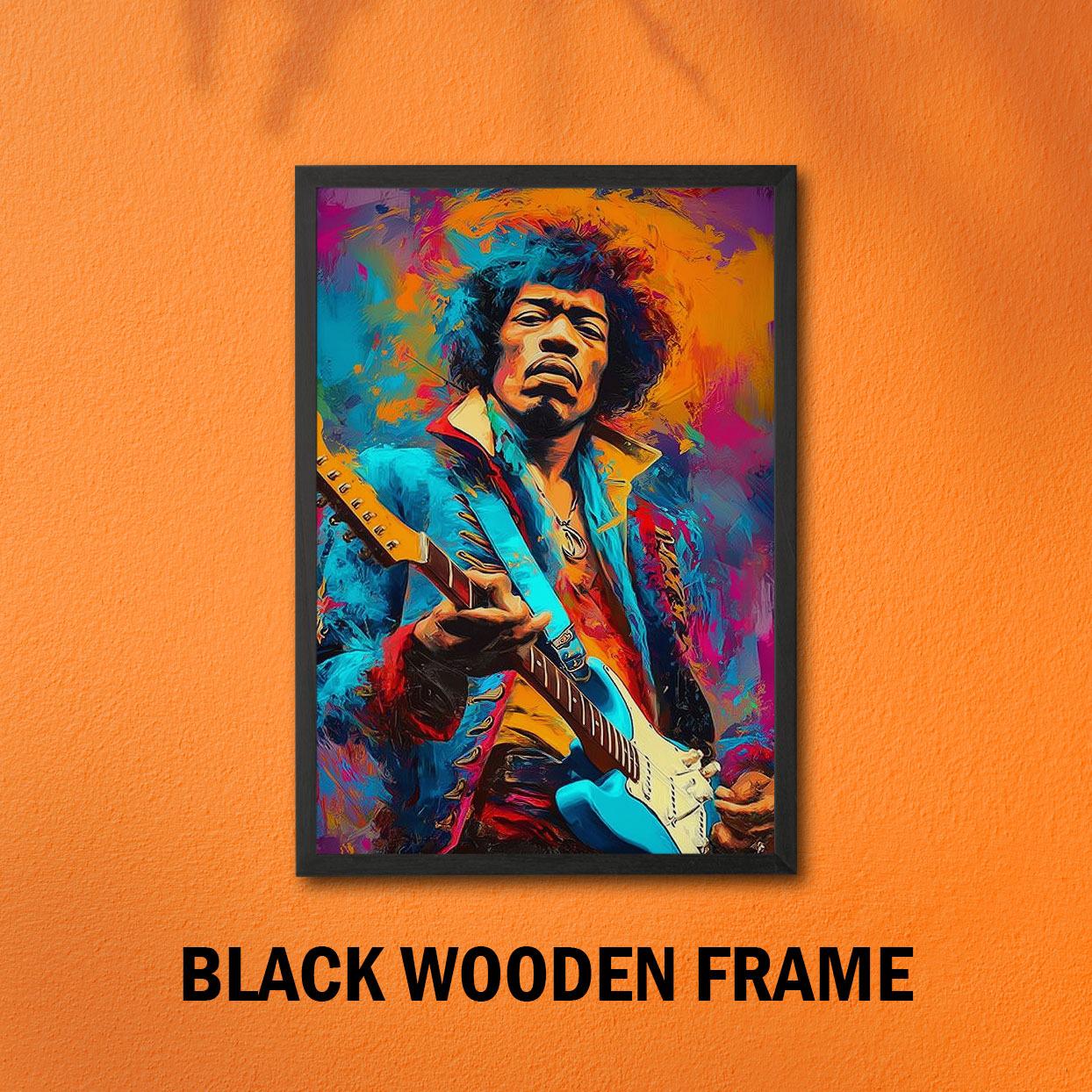 Jimi Hendrix Portrait: Psychedelic Rock Music Canvas Art - Etsy