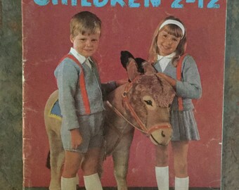 Vintage Pattern Book -Children -Knit Crochet- Coats & Clark Book No. 167 1960's