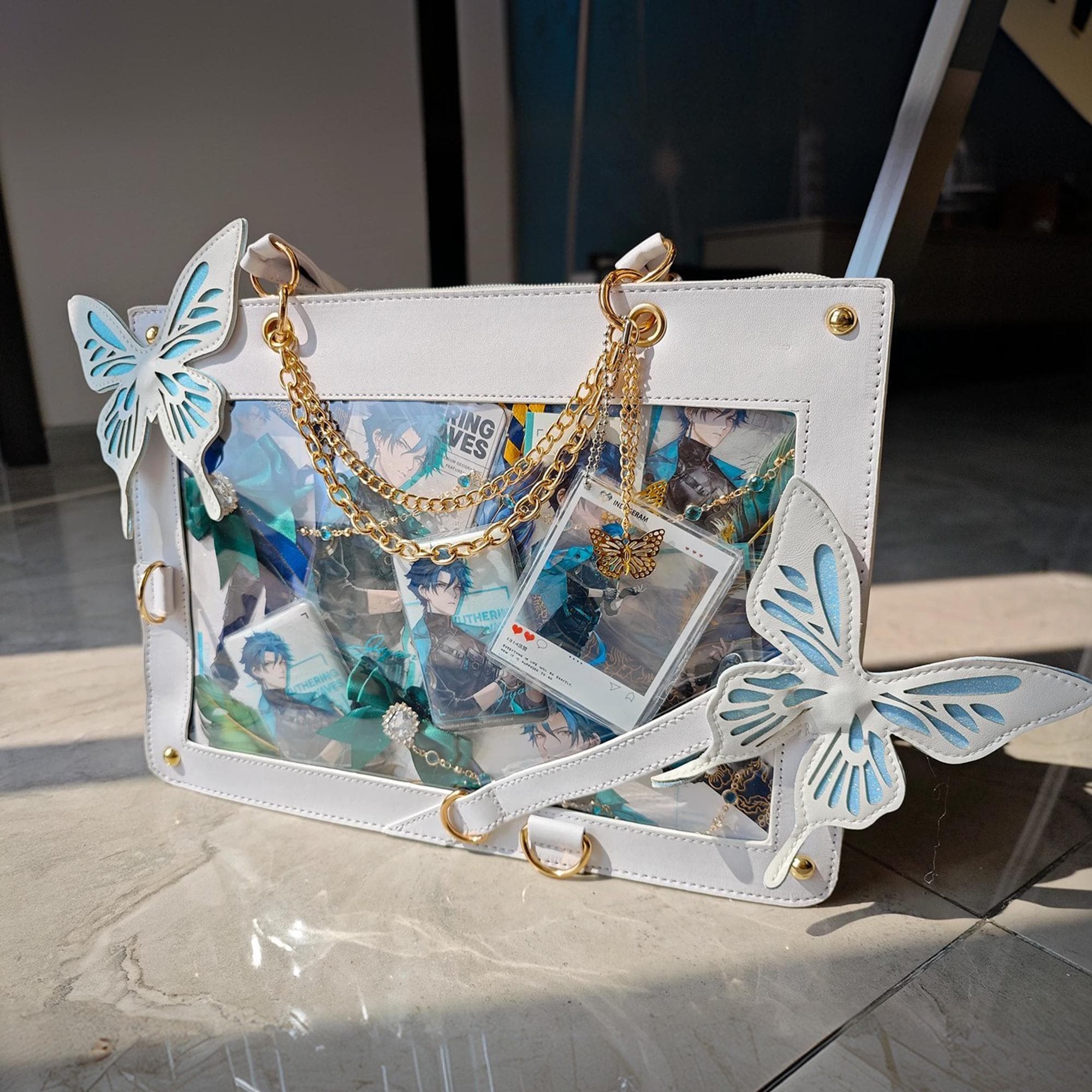 Retro Butterfly Ita Bag Crossbody, Handmade Butterfly Tote 