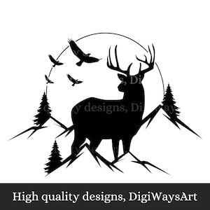 detailed Deer Head Svg, Whitetail Deer SVG, Big Buck Digital Download, Deer Hunting, Hunting SVG, Buck SVG, Deer Season, Hunting Design
