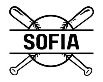 Baseball Split Name Monogram SVG Baseball Monogram SVG Baseball Shirt SVG Baseball Team Svg Baseball Jersey Svg Split Baseball Monogram Svg