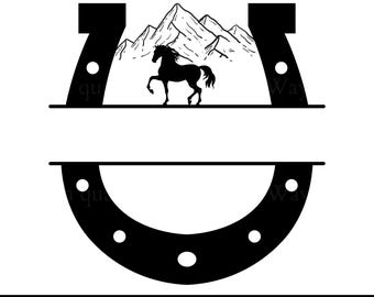 Horseshoe Name sign SVG laser cut template,Horseshoe Svg Files, Horse Shoe Cut Files, Horseshoe Vector Files, Horse Shoe Vector