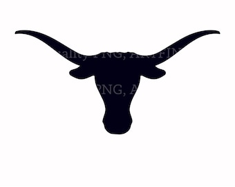 Texas Longhorn Head Instant Download SVG, PNG, EPS, dxf, jpg digital download