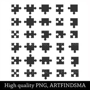 Puzzle Piece Svg Bundle, Puzzle Piece Clipart, Puzzle Vector cut file, Jigsaw Svg ,Download for Cricut, Silhouette, Glowforge , svg png