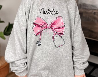 Pink Nurse Bow Svg Png, Nurse Coquette png, Nurse png ,Nurse Sublimation, Nurse Bow png, Nurse Bow Png, Nurse Ribbon png, Nurse Shirt Design
