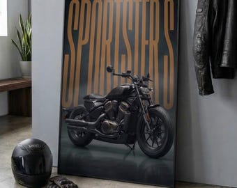 Harley-Davidson Sportster S Poster, Sport Motorcycle Wall Art