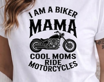Biker Mama Shirt, Motorcycle Mom Graphic Tee, Rider Style Apparel
