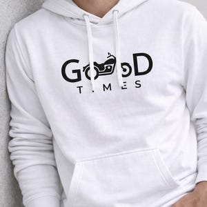 Good Times Motorrad Hoodie, Biker Sweatshirt mit Grafik, Geschenk für Motorradfahrer Herren, Unisex Motorrad Pullover