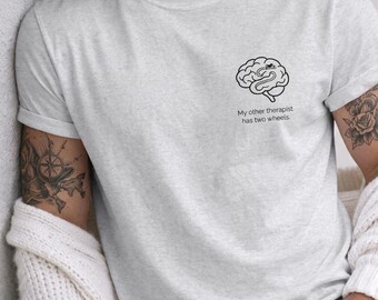 My Other Therapist Has Two Wheels Shirt, Motorcycle Therapy Tee, Funny Biker Gift