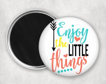 3.5" round magnets with inspirational daily quotes - quotes and sayings home decor - hostess gift ideas for the the kitchen - MA-WORD-9