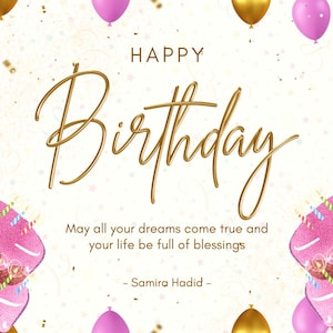 Invito Festa di Compleanno elegante, invito digitale per feste di compleanno, invito stampabile, whatsapp, template canva