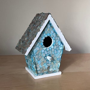 Mosaic Shell Decorative Birdhouse Home Decor