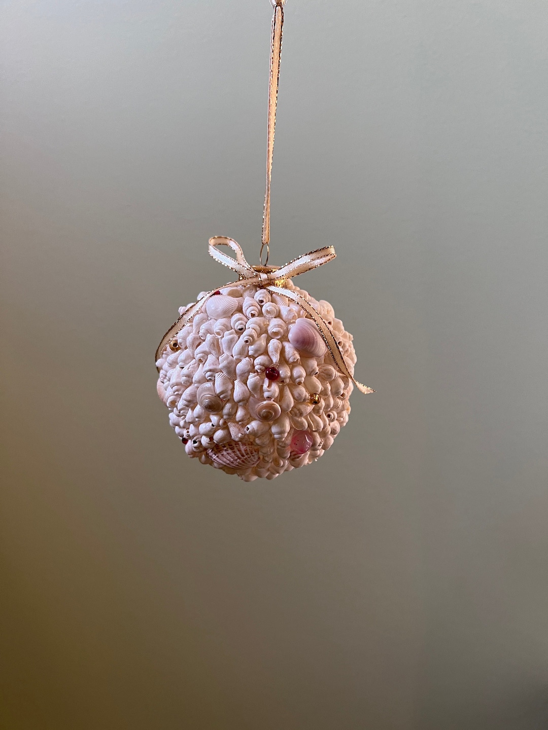 Shell Balls Handmade Shell Ball Ornament for Beach House or Gift for Shell Lover - Etsy