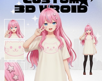 VTuber VRoid 3D Model – Custom Anime Avatar for Streaming | Ready for VTube Studio