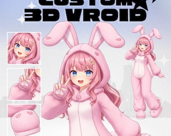 VTuber VRoid 3D Model – Custom Anime Avatar for Streaming | Ready for VTube Studio