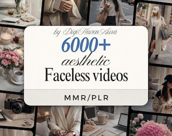6000+ Faceless Reels Templates Bundle | Aesthetic Instagram TikTok Videos | PLR MRR Resell Rights | DFY Content
