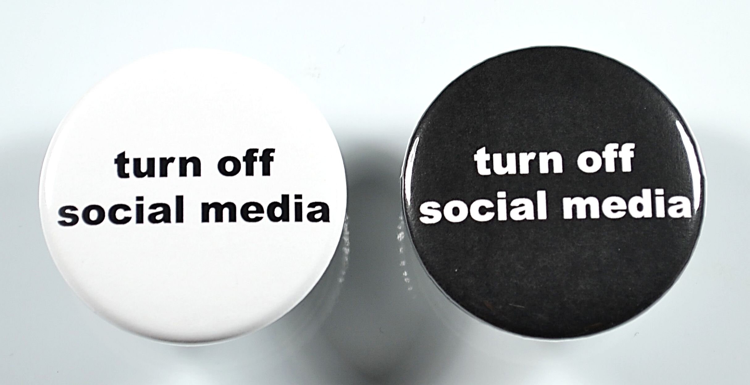 Turn off social media twitter facebook instagram 1.5 Pin | Etsy