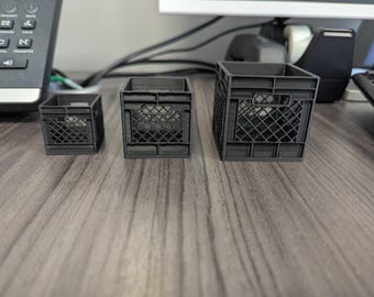 Mini caja de leche impresa en 3D: diseño funcional y divertido para espacios pequeños.