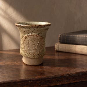Geoffrey Whiting Early Mark Stoneware Goblet – Avoncroft British Studio Pottery Vessel