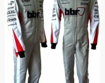 Traje de kart de nivel 2 hecho a medida con opción de agregar sus propios logotipos, etiquetas, nombre, bandera, número, etc. con envío gratuito
