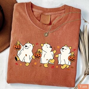 Comfort Colors® Pooh Halloween Shirt – Ghost Pooh Fall Tee, Vintage Disney Halloween Shirt, Cute Spooky Bear Shirt, Soft Oversized Tee