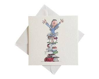 Tarjeta de Quentin Blake y Roald Dahl: Tarjeta de felicitación de arte literario