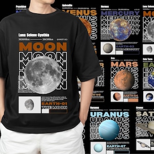 T-Shirt-Design SVG PNG JPG Bundle | 10 StreetWear Premium & Ästhetisches T-Shirt-Design für Sublimation | Trendy High Quality Planet Thema Bekleidung