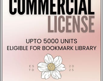Commercial License Eligible for "Entire Bookmark Library" | Extended Use for Small Business | Commercial Use Upto 5000 units