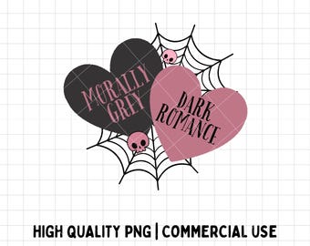 Morally Gray Dark Romance PNG | Spice Lover Design | Bookish PNG | Commercial Use | Printable Sticker for Planner Journal, Laptop & Notebook
