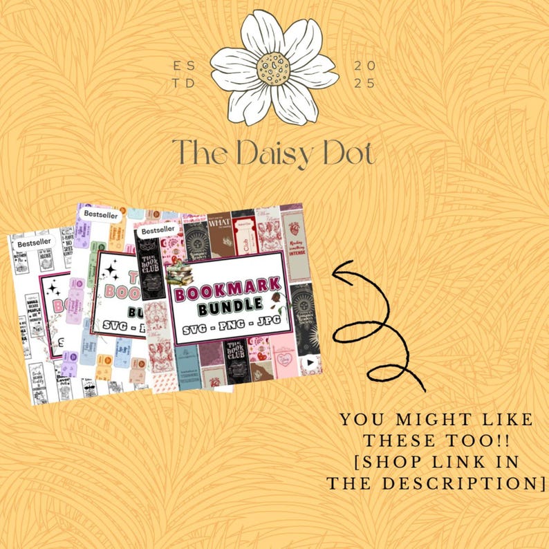 Bookmark Bundle PDF PNG JPG | 16 Adorable And Trendy Printable Bookmarks | Colorful Aesthetic Page Holder | Gift for Book Lovers and Readers image 11