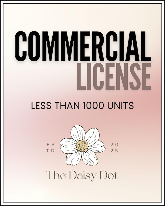 Commercial License for Digital Products | Extended Use for Small Business | License Upgrade for Commercial Use
