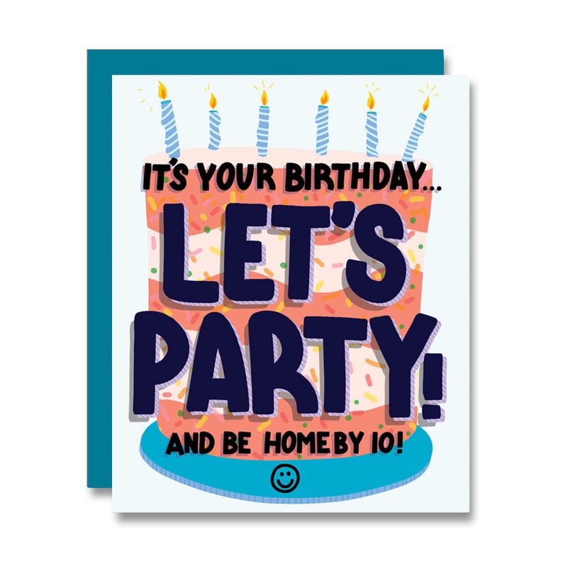 Home By Ten Birthday Party Card image 1